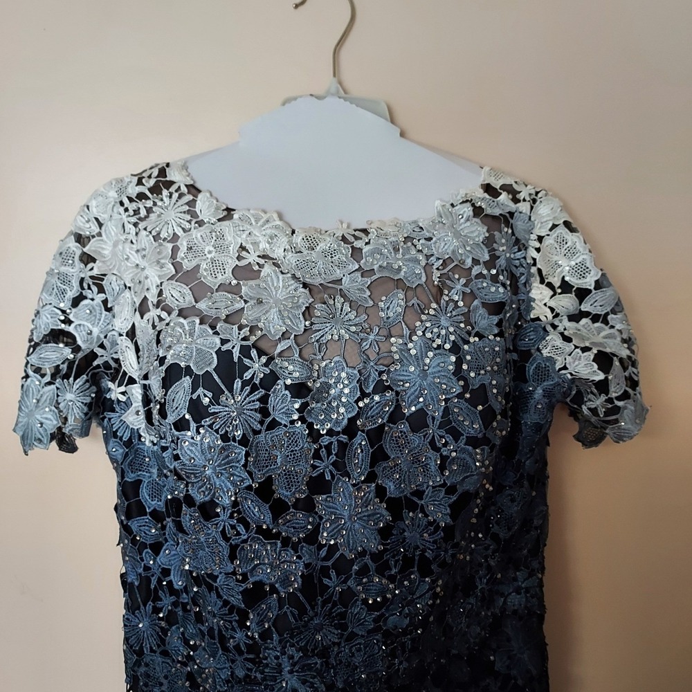 Montage by Mon Cheri Lace Ombre Gown Formal Evening Dress Mother of the Bride - Picture 5 of 15